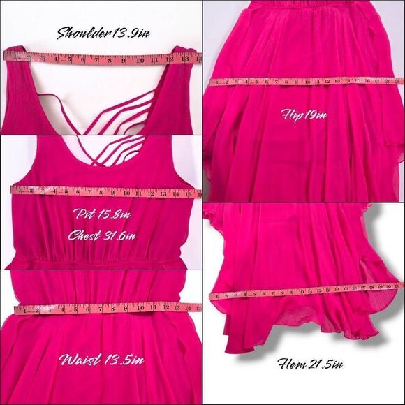 Renn Sheer Ruffle Midi Dress(C040)-Size M for Women - Picture 11 of 12